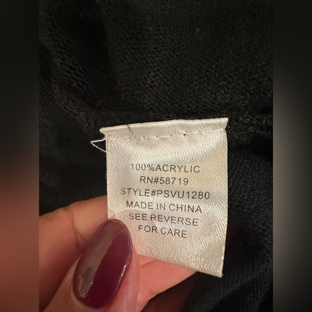 Euc Notation Black Ruffled Sweater - image 6